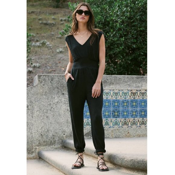 Z Supply Indy Knit Jumpsuit, Black M NWT - Picture 4 of 16